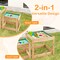 Natural Fir Wood 2-in-1 Sensory Tables Set with Storage & Cover